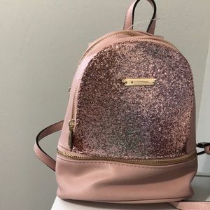 Glittery Pink Mini Backpack